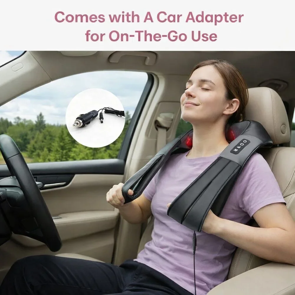 Shiatsu Neck & Back Massager w/ Heat, Deep Tissue 3D Kneading Pain Relief